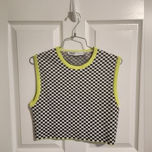ZAra checkered top - Medium